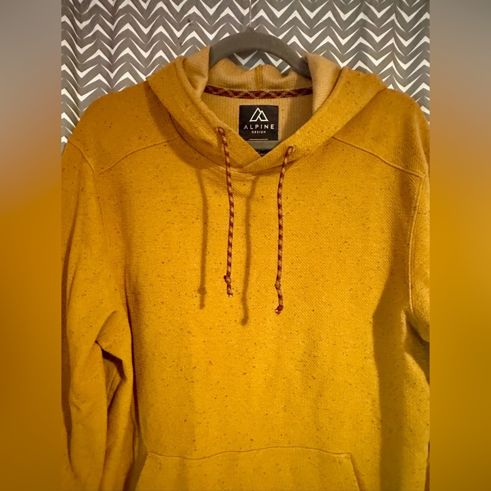 Alpine Design | Men's Mustard Hoodie, Size M - Picture 2 of 7
